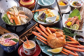 香住がに&本ズワイガニ かにフルコース&天然露天風呂ご入浴1